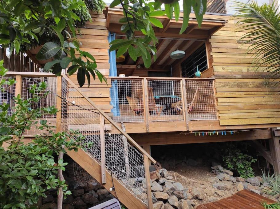 Bungalow Ecologique Avec Toilettes Seches Leu Kabanon Vue Mer Saint-Leu Exterior foto