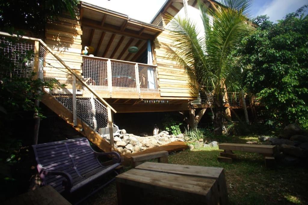 Bungalow Ecologique Avec Toilettes Seches Leu Kabanon Vue Mer Saint-Leu Exterior foto